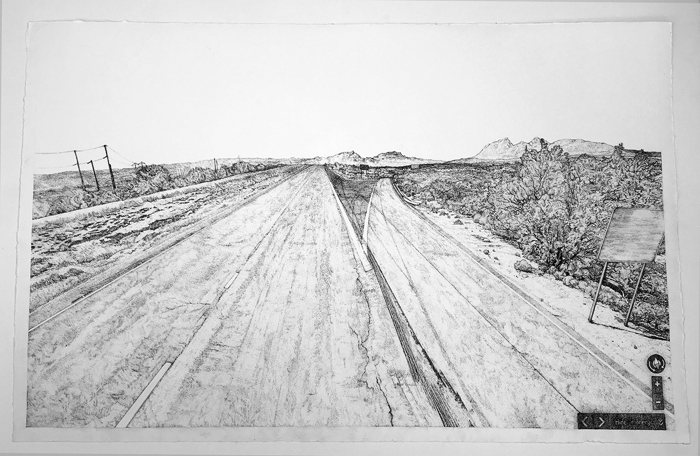 drawing of a road from streetview