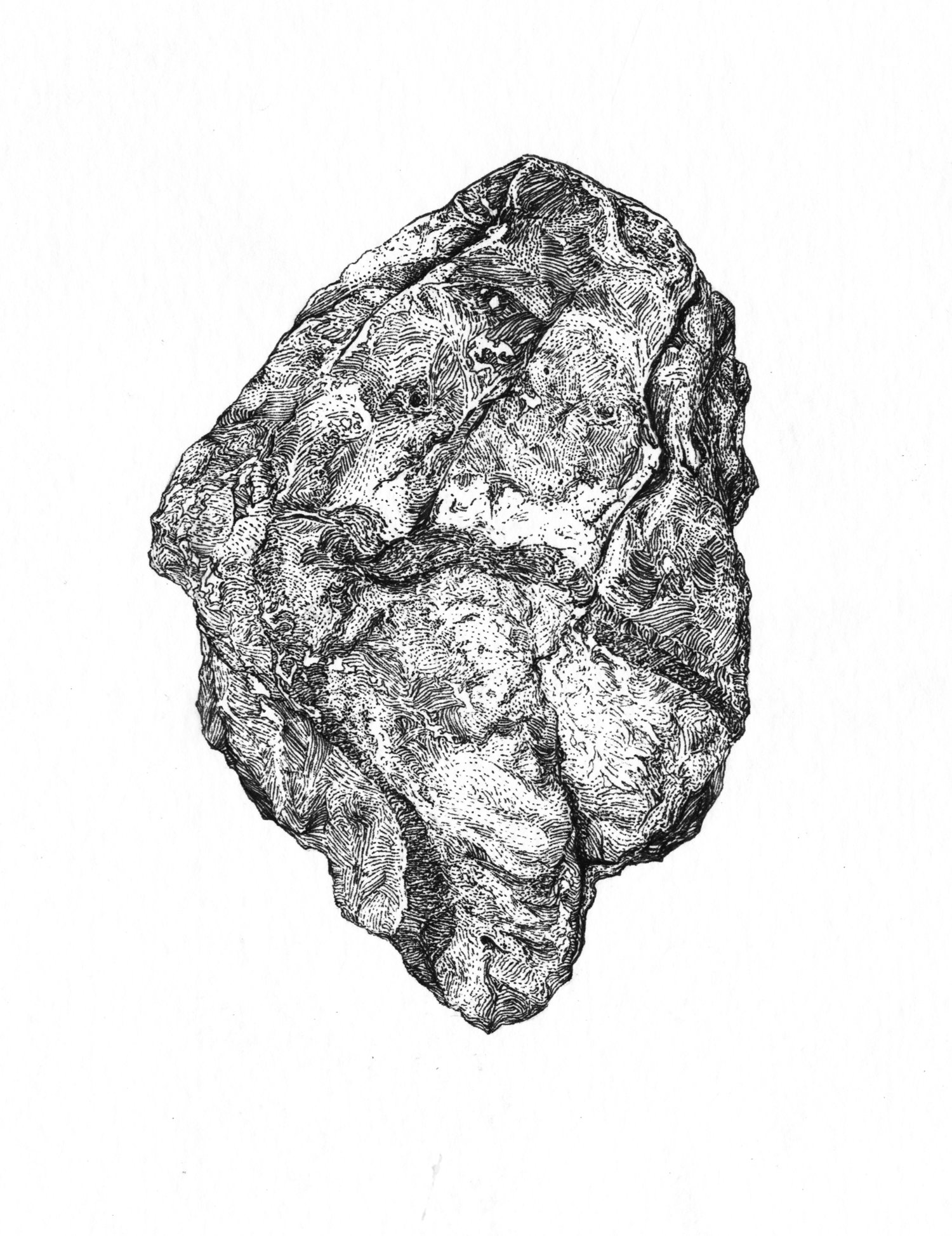 drawing of a small rock