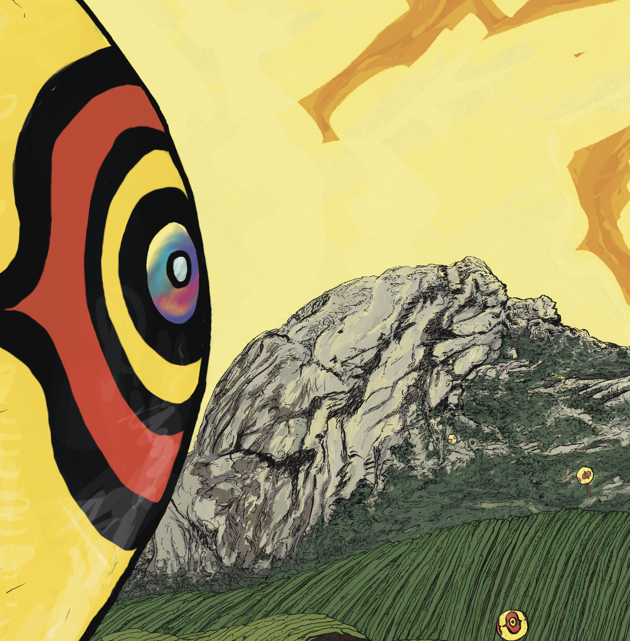 a detail of the tea fields