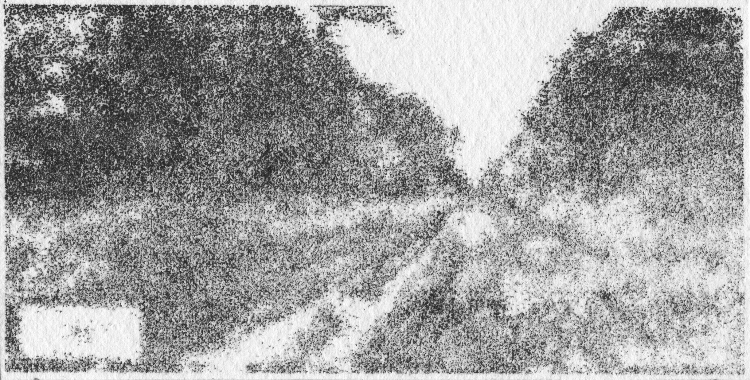 plotter drawing of streetview landscape