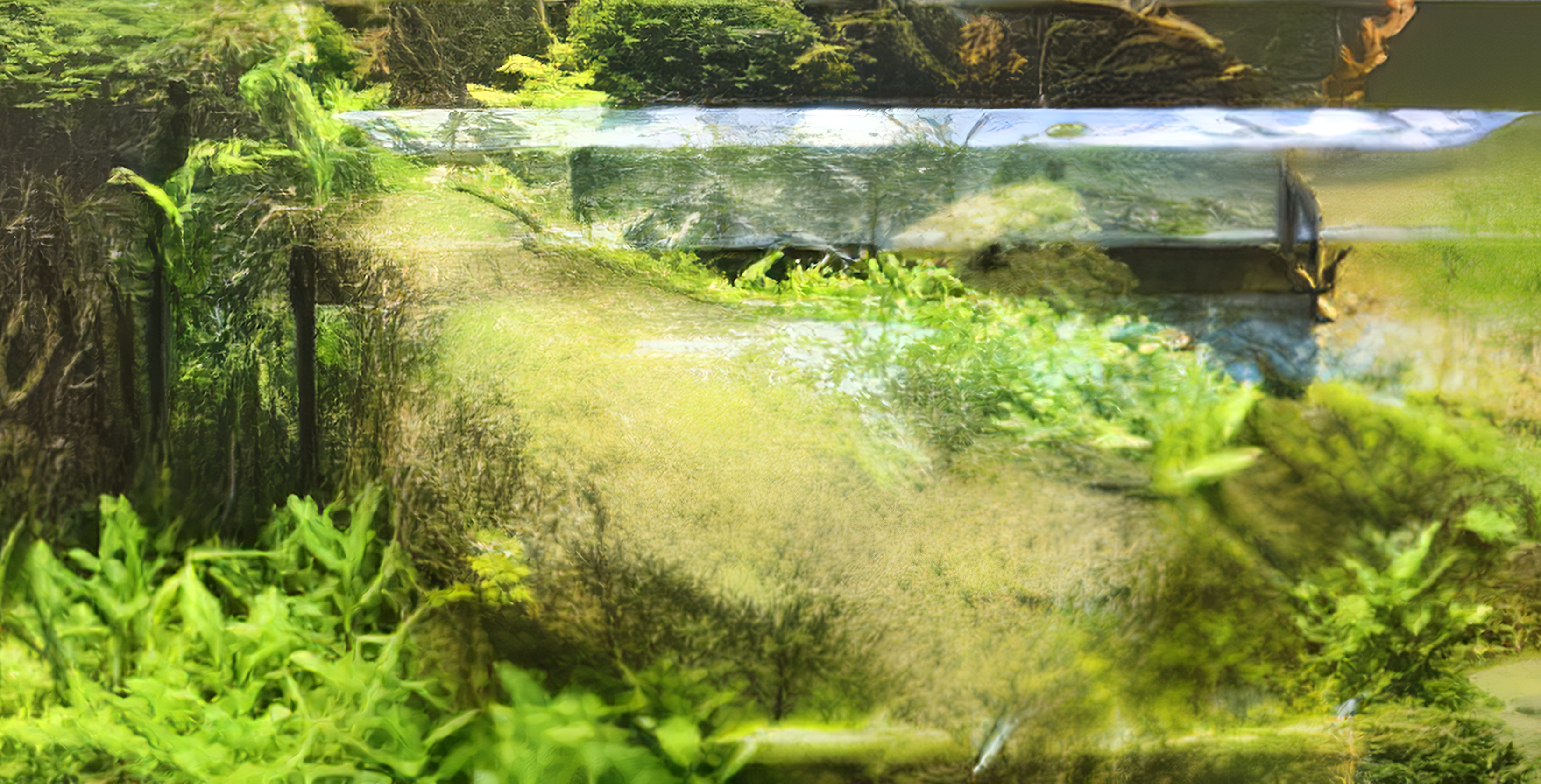 underwater plants in glass